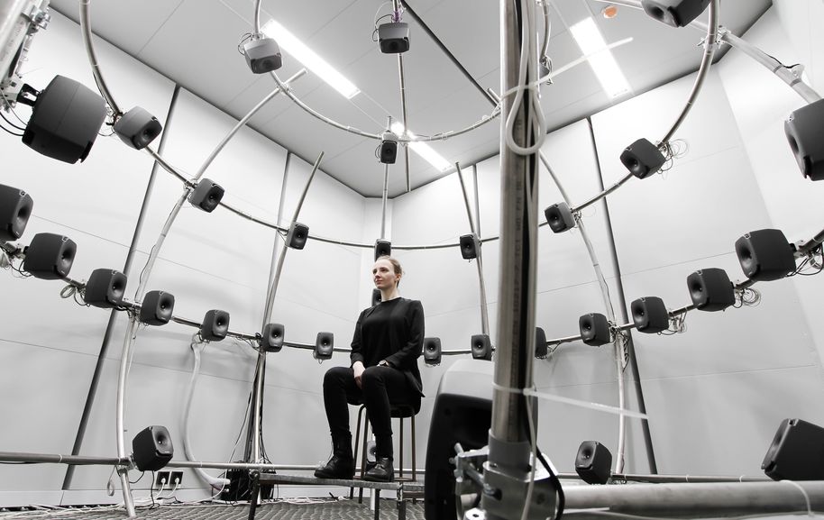 Multi-channel speaker array at Aalto Acoustics Lab